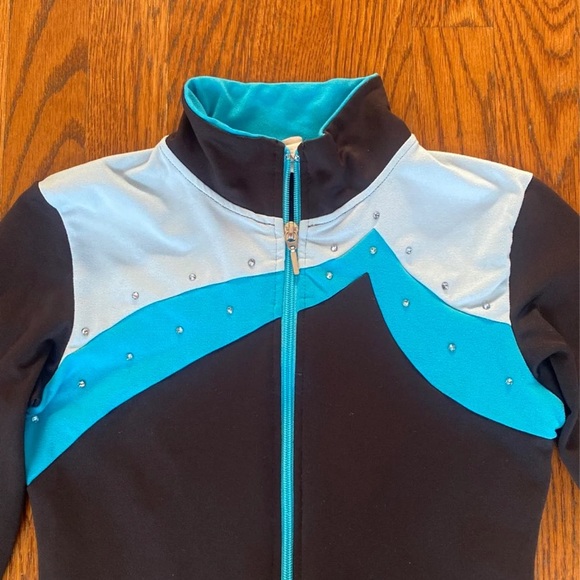 Chloe Noel Polartec Fleece Figure Skating Jacket with Rhinestones - Picture 2 of 6